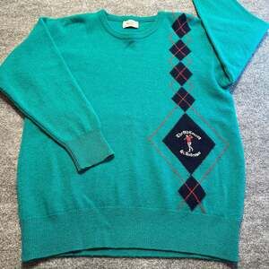 Vintage Clan Royal St Andrews Old Course Lambswool Golf Sweater Made in Scotland